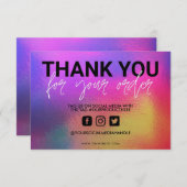 ホログラフィックカラーシフトありがとうメディア挿入 (正面/裏面)