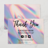 ホログラフィックカラーシフトありがとうメディア挿入 (正面/裏面)