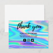 ホログラフィックカラーシフトありがとうメディア挿入 (正面/裏面)