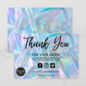 ホログラフィックカラーシフトありがとうメディア挿入 (正面/裏面)