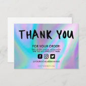 ホログラフィックカラーシフトありがとうメディア挿入 (正面/裏面)