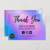 ホログラフィックカラーシフトありがとうメディア挿入 (正面/裏面)