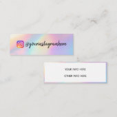 ホログラフィックカラーシフトミニ名刺 スキニー名刺 (正面/裏面)