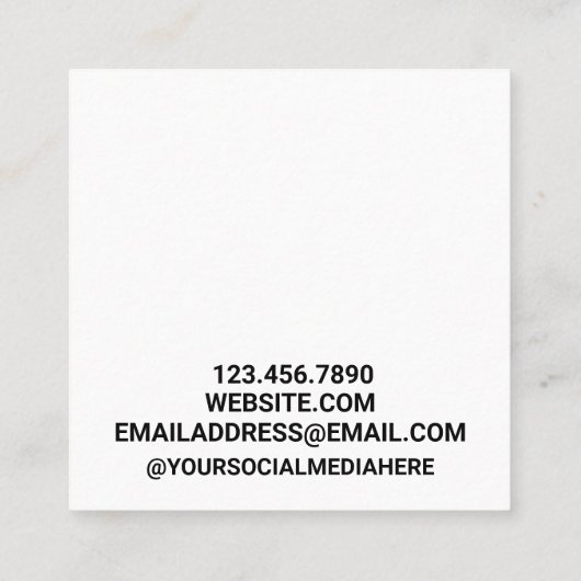 ホログラフィックカラーシフト スクエア名刺 (裏面)