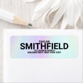 ホログラフィックカラー勾配差出人住所ラベル ラベル (インサイチュ)