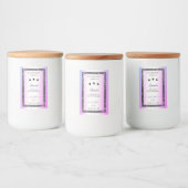 ホログラフィックカラー銀グリッター製品ラベル フードラベル (ボトル)