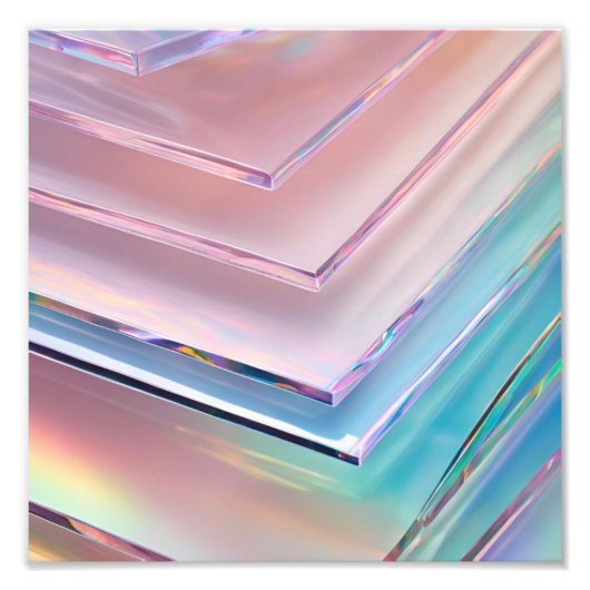 ホログラフィックガラスの写真の拡大 フォトプリント            (正面)