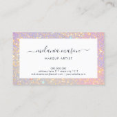 ホログラフィックガラスグリッターエレガントスパークルガーリー 名刺 (裏面)