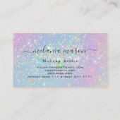 ホログラフィックガラスグリッターエレガントスパークルロゴ 名刺 (裏面)