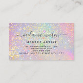 ホログラフィックガラスグリッターエレガントスパークル美しい 名刺 (裏面)