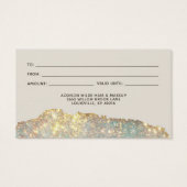 ホログラフィックガラスグリッターサロンギフトカード (裏面)