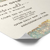 ホログラフィックガラスグリッターサロン事業開始 ポスター (角)