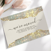 ホログラフィックガラスグリッターサロン移動発表 案内ポストカード