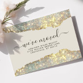 ホログラフィックガラスグリッターサロン移動発表 案内ポストカード