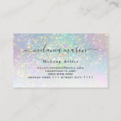 ホログラフィックガラスグリッタースパークエレガント美しい 名刺 (裏面)