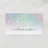 ホログラフィックガラスグリッタースパークエレガント美しい 名刺 (正面)