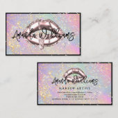 ホログラフィックガラスグリッタードリップスユニークリップ 名刺 (正面/裏面)