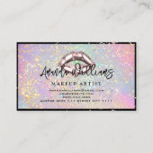 ホログラフィックガラスグリッタードリップスユニークリップ 名刺 (裏面)