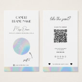 ホログラフィックキャンドル香りカードサンプル挿入 (正面&裏面)