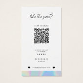 ホログラフィックキャンドル香りカードサンプル挿入 (裏面)