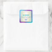 ホログラフィックギャラクシーカラーグリッター製品ラベル スクエアシール (バッグ)