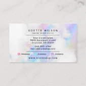 ホログラフィッククラウドヘアブレイダー編組スタイリスト 名刺 (裏面)