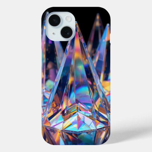 "ホログラフィッククリスタルパターンiPhone 15ケース Case-Mate iPhoneケース (裏面)