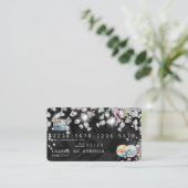 ホログラフィッククレジットカードスタイルのドリップダイヤモンド 名刺 (スタンド正面)