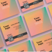 ホログラフィックグラジエント後を追インスタグラムはっきりした スクエア名刺