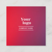 ホログラフィックグラディエントのソーシャルメディアのアイコンのインストール スクエア名刺 (正面)