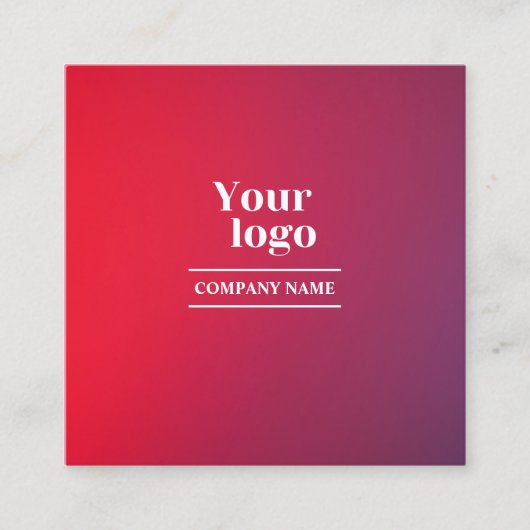 ホログラフィックグラディエントのソーシャルメディアのアイコンのインストール スクエア名刺 (正面)