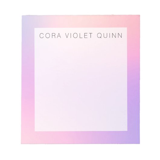 ホログラフィックグラデーションメモ帳 ノートパッド (正面)