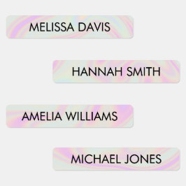 ホログラフィックグラデーション子供の防水名ラベル ラベル