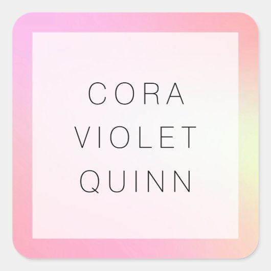 ホログラフィックグラデーション スクエアシール (正面)