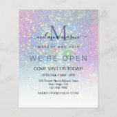 ホログラフィックグラムエレガントグリッターオープンブルー チラシ (裏面)