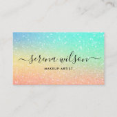 ホログラフィックグリタリングHoloフォイルのメイクアップ毛 名刺 (正面)