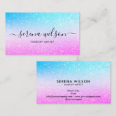 ホログラフィックグリタリングHoloフォイルのメイクアップ毛 名刺 (正面/裏面)