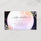 ホログラフィックグリッターきらめくダストブラックマーブル 名刺 (裏面)