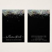 ホログラフィックグリッターイヤリングジュエリー表示カード (正面&裏面)