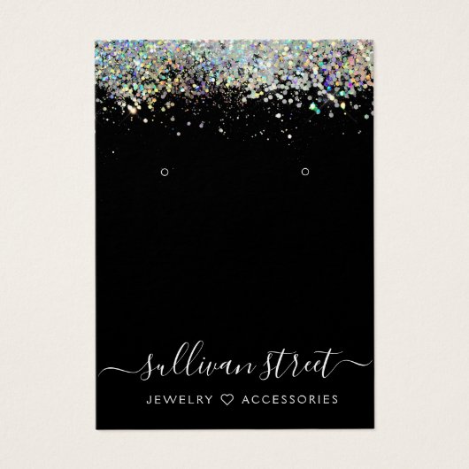 ホログラフィックグリッターイヤリングジュエリー表示カード (正面)