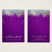 ホログラフィックグリッターイヤリングネックレスディスプレイカード (正面&裏面)