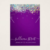 ホログラフィックグリッターイヤリングネックレスディスプレイカード (正面)