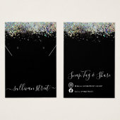 ホログラフィックグリッターイヤリングネックレスディスプレイカード (正面&裏面)