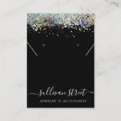 ホログラフィックグリッターイヤリングネックレスディスプレイカード コーリングカード (正面)