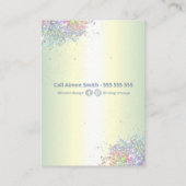 ホログラフィックグリッターイヤリングホルダー表示カード 名刺 (裏面)