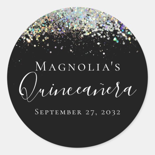 ホログラフィックグリッターキンセアニラ ラウンドシール (正面)