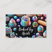 ホログラフィックグリッターケーキとスイーツベーカリー 名刺 (正面)