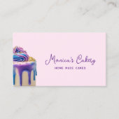ホログラフィックグリッターケーキホームメイドカップケーキQRコード 名刺 (正面)