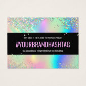 ホログラフィックグリッターサンキューブランド割引カード