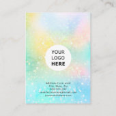 ホログラフィックグリッタージュエリーホルダーイヤリングパステル 名刺 (裏面)